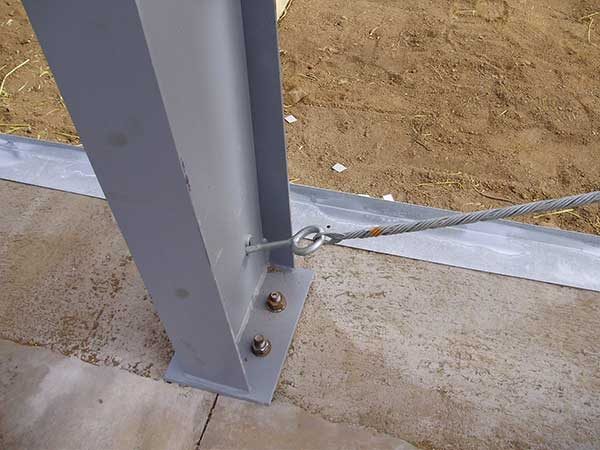 Frame line standing supplied and installed by AMF Steel Buildings in Florida